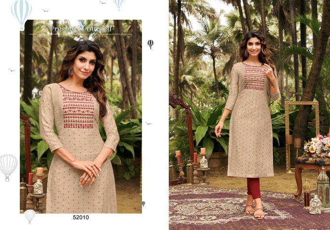 Kapil Trendz Amory 7 Embroidery Wholesale Kurti Collection